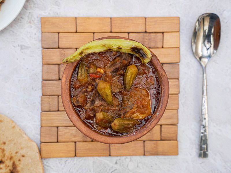 Okra With Meat Casserole