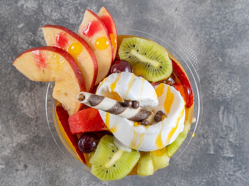 Fruit Salad With Ice Cream Box