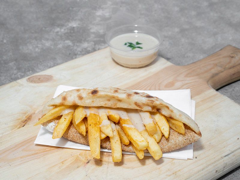 French Fries With Sesame Paste Sandwich