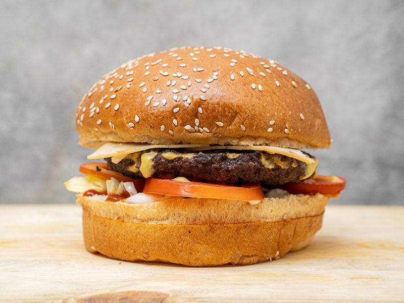 Burger With Smoked Turkey Sandwich