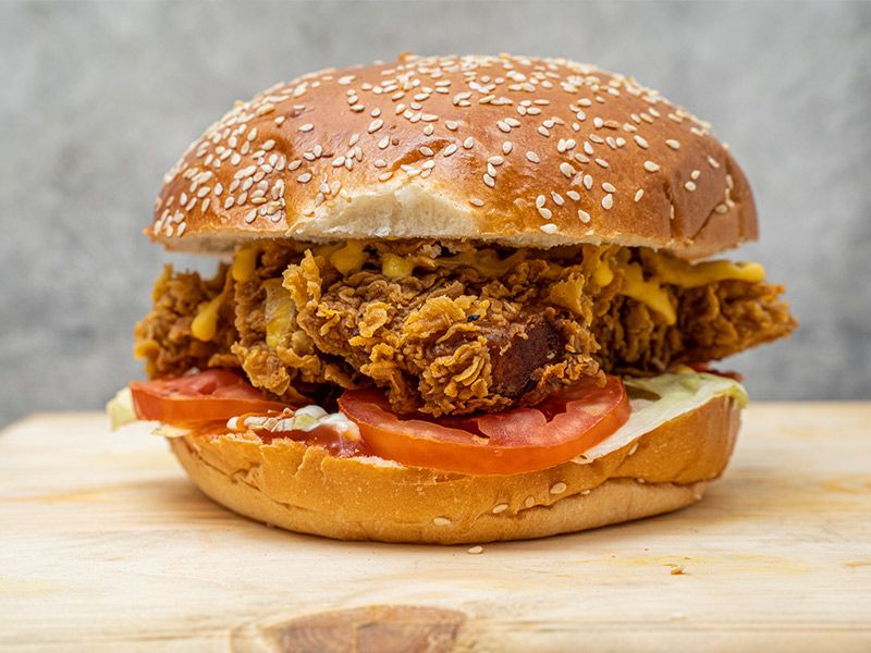Cheese Fried Chicken Sandwich