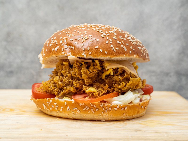 Fried Chicken With Smoked Turkey Sandwich