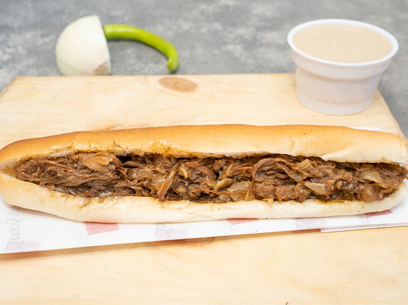 Meat with Onion Sandwich