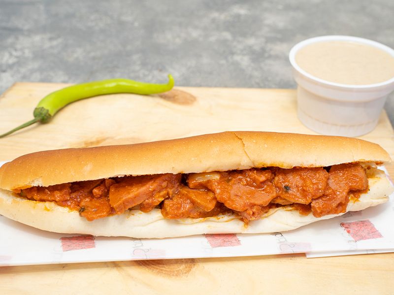 Smoked Oriental Sausage Sandwich