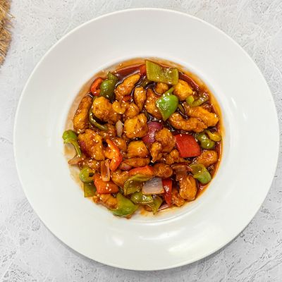 طبق الدجاج الصيني الحلو والحامض