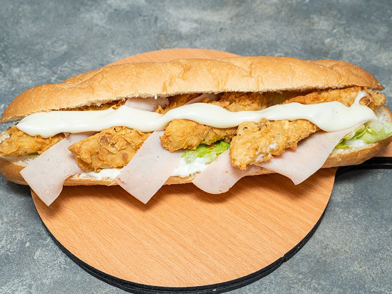Cheesy Fried Chicken Sandwich