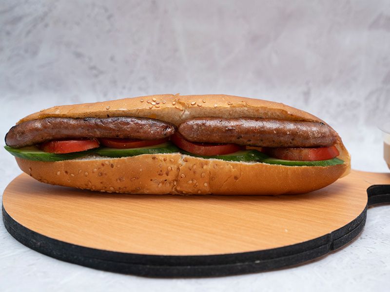Sausage On The Grill Sandwich