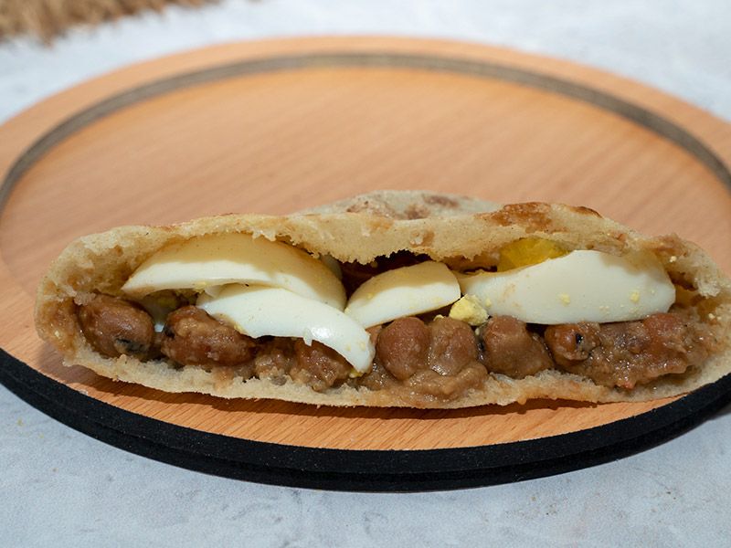 Foul With Boiled Eggs Sandwich
