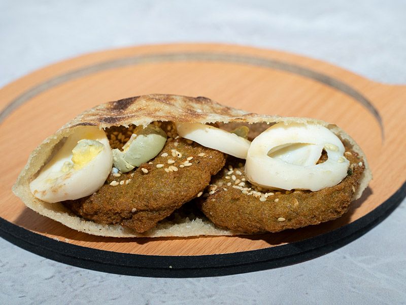 Taamia With Eggs Sandwich