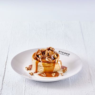 Caramel Pecan Walnut Cinnamon Roll