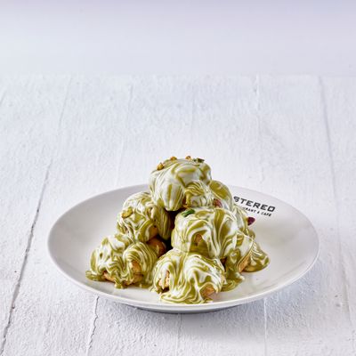 Pistachio Profiteroles