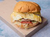 Burger With Eggs Sandwich