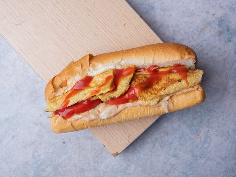 Omelette With Roumi Cheese Sandwich