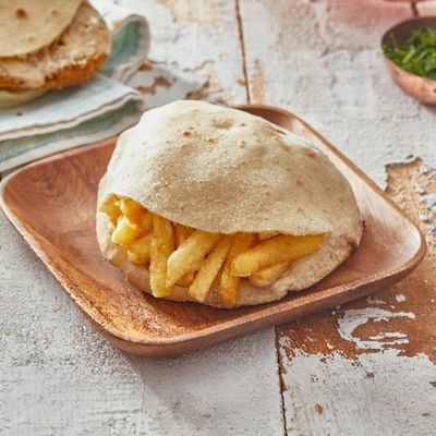French Fries with Cottage Cheese Sandwich