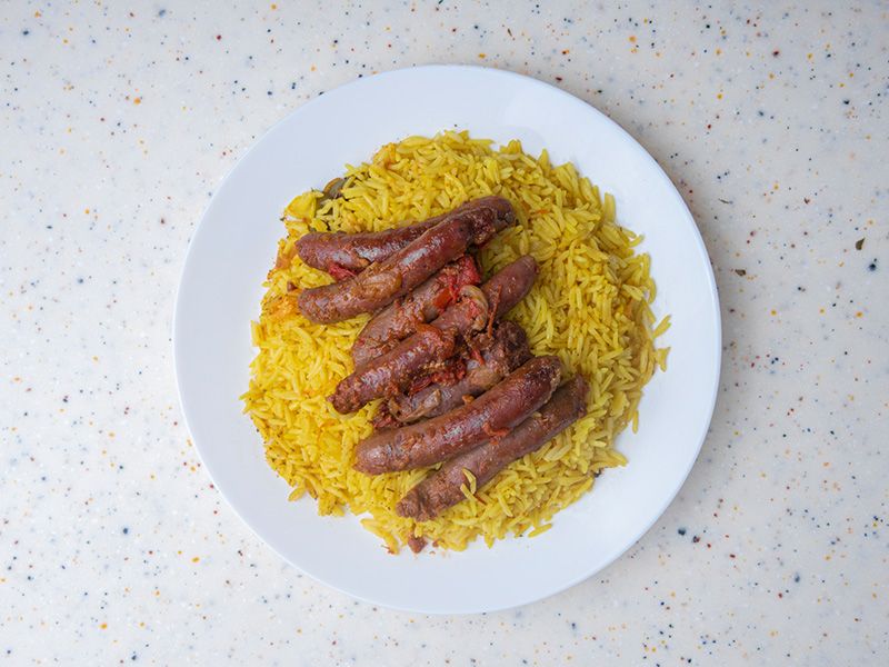 Basmati Rice With Bikini Hot Dog