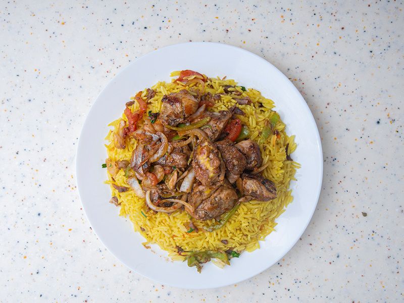 Rice With Chicken Shawerma