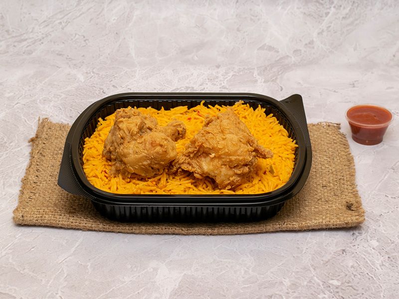 Broasted Chicken With Rice Meal