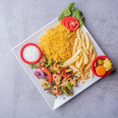 شيش طاووق مشوي على الفحم