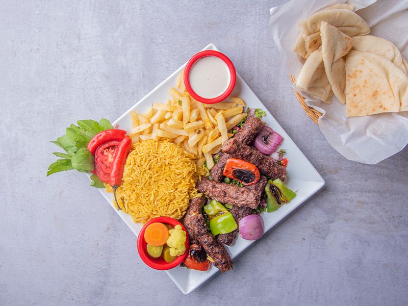 Charcoal Grilled Kofta Platter