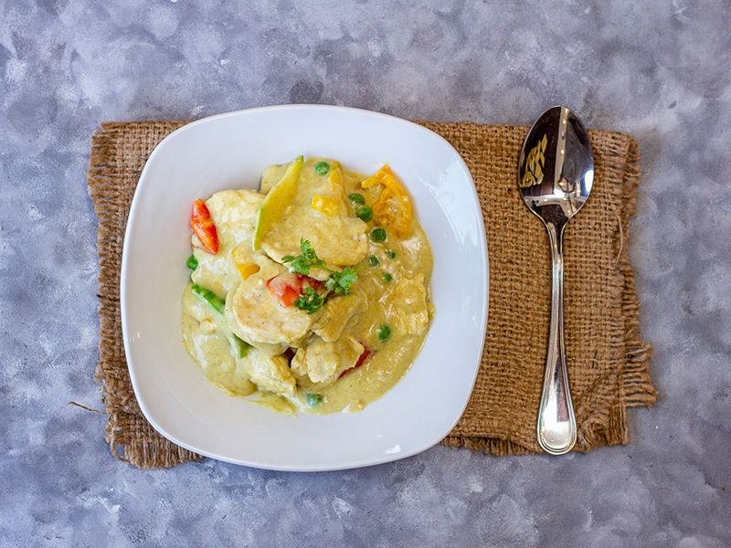 Thai Green Curry Chicken Platter - Spicy