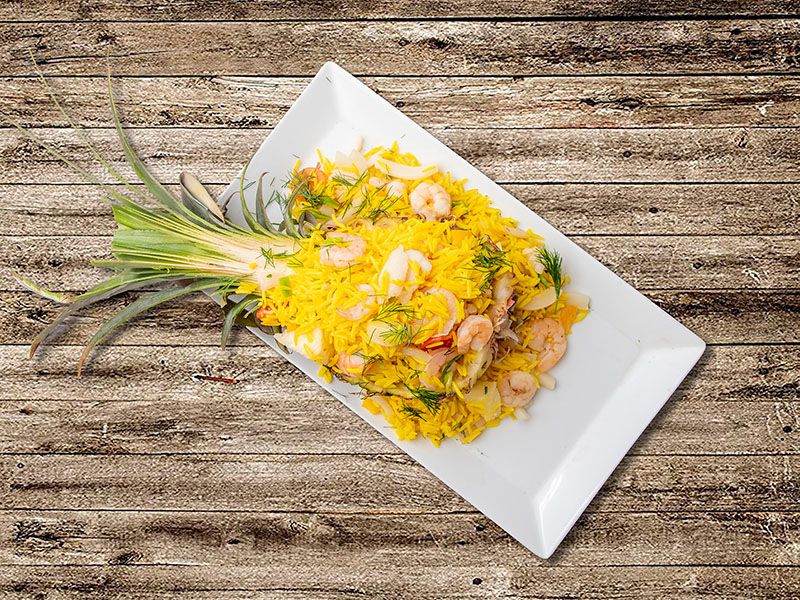 Shrimp Rice With Pineapple