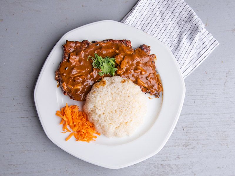 Mushroom Steak Platter