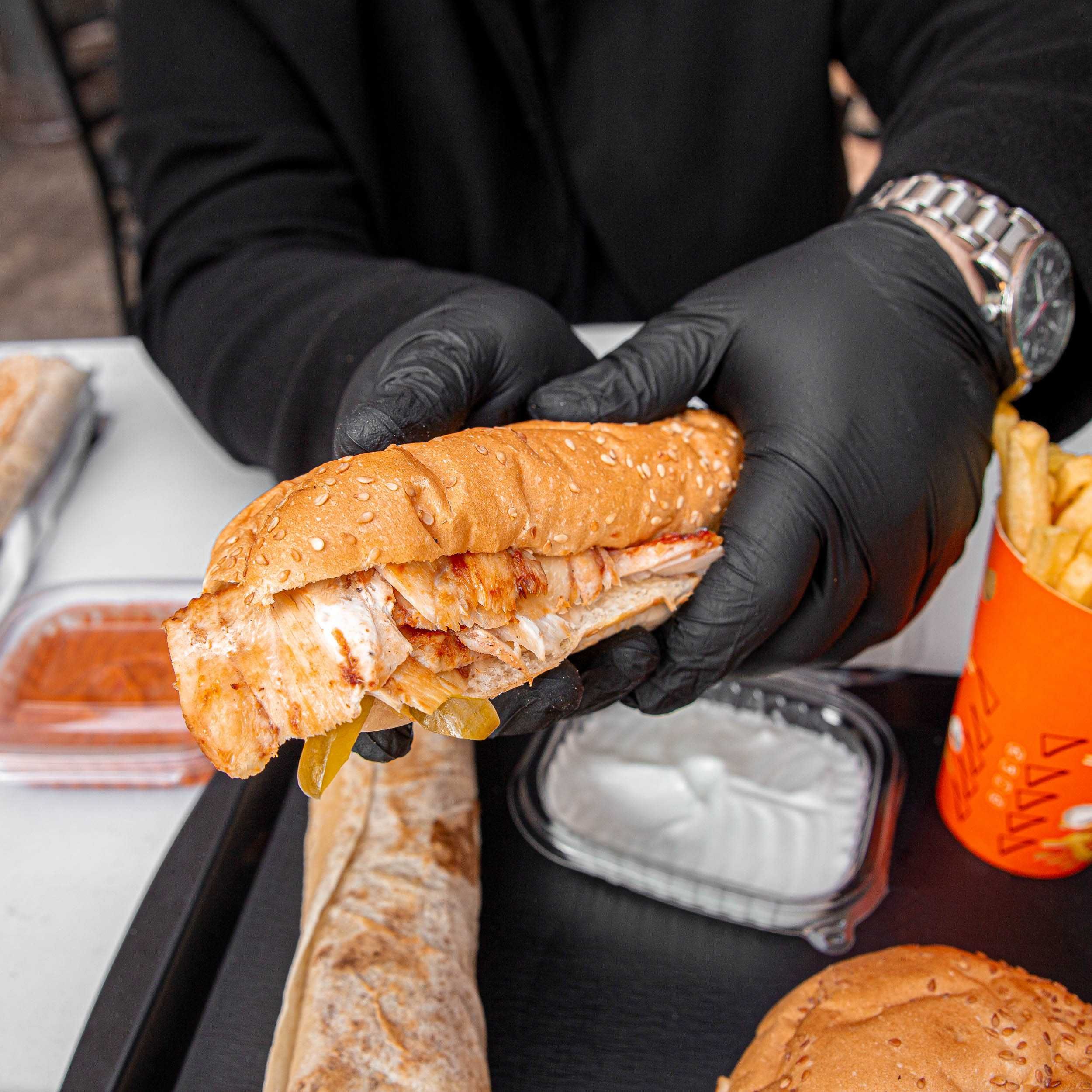 French Bread Shawerma Sandwich