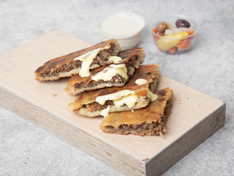Baladi Hawawshi With Mozzarella Cheese