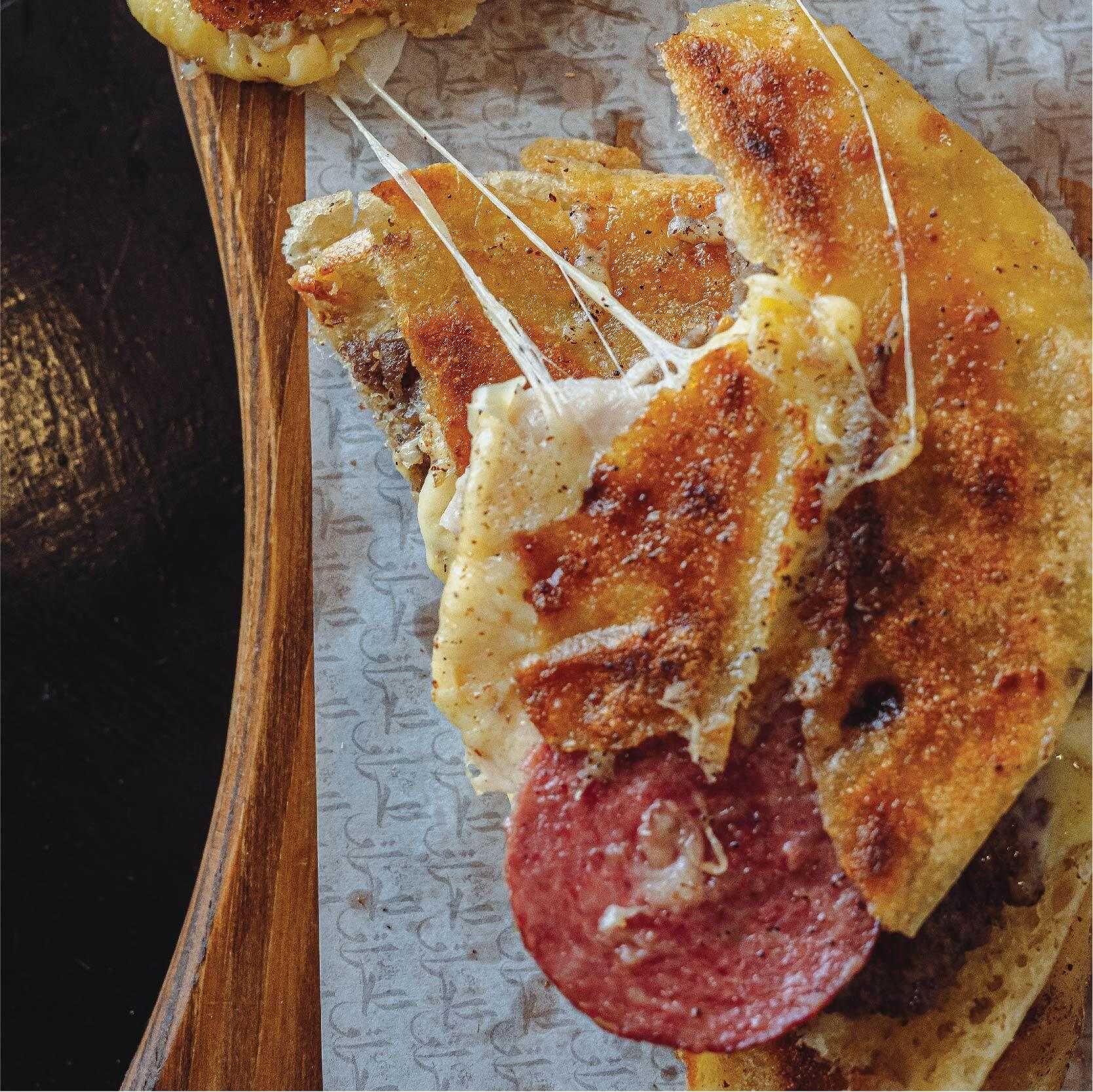 Salami meat and cheese