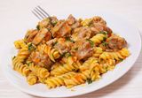 Chicken Ball With Mozzarella Cheese Pasta