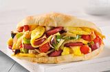 Falafel With Egg Omelette Sandwich