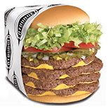 Original Quad Fat Burger Sandwich