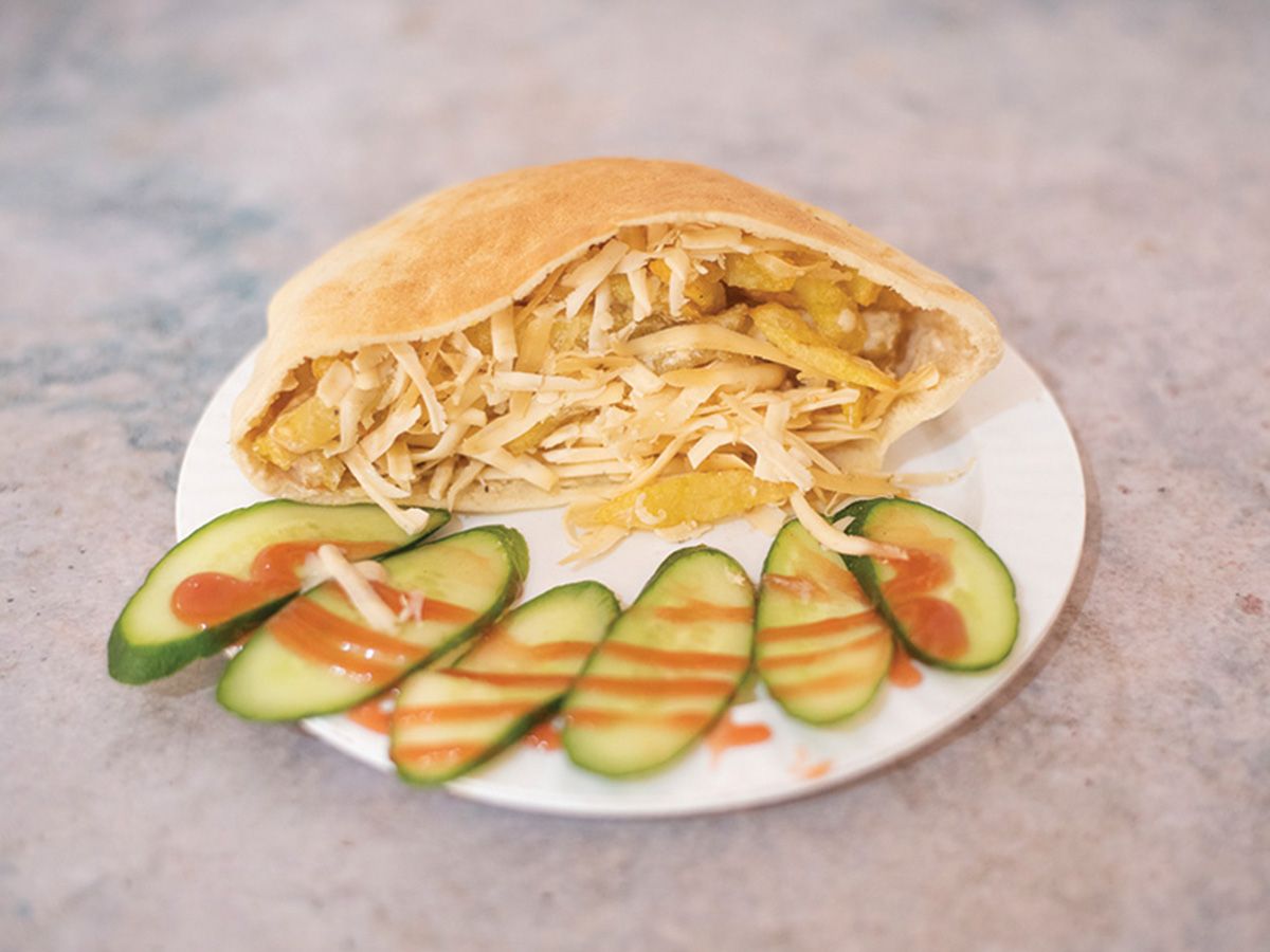 Potato With Roumi Cheese Sandwich