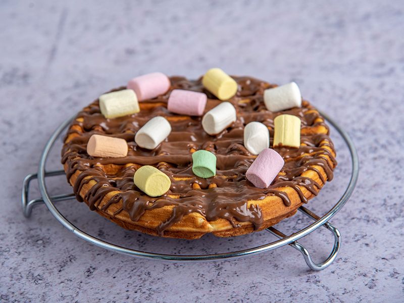 Waffle Nutella With Marshmallow