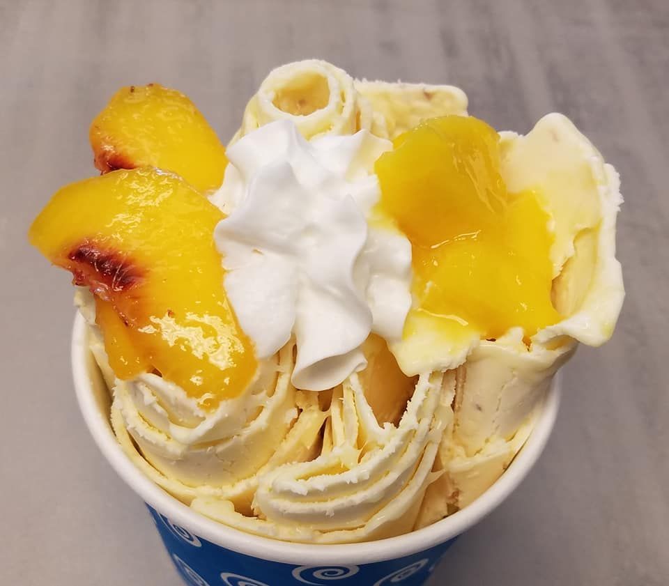 Peach Ice Cream Roll