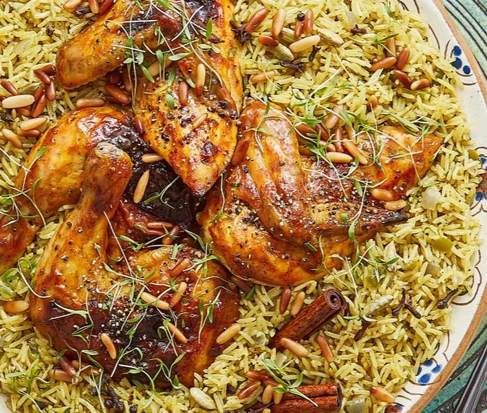 Half Chicken Mandi And Basmati Rice