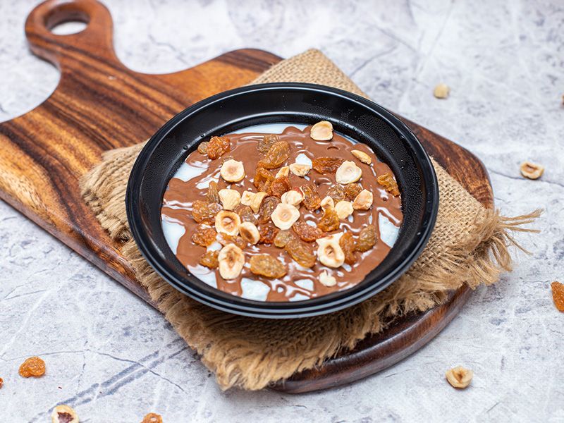 Rice Pudding With Nutella And Nuts