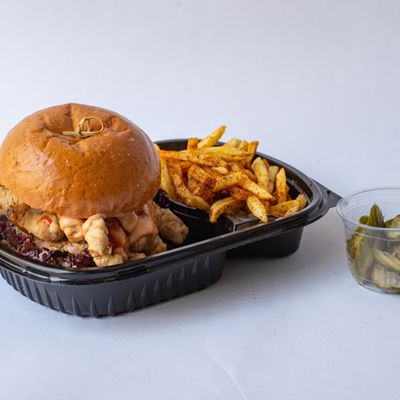 Crispy fried chicken sandwich