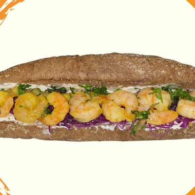 Grilled shrimp sandwich