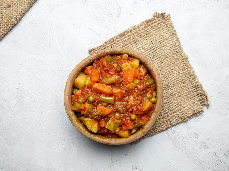 Mix Vegetables With Meat Casserole
