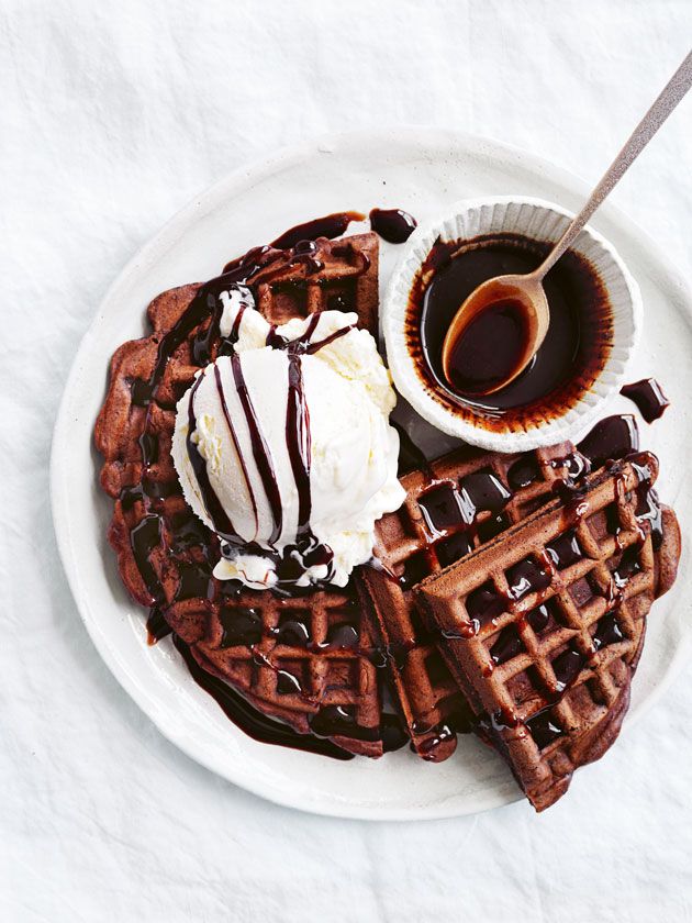 Chocolate With Caramel Waffle