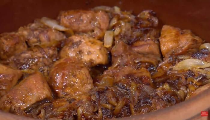 Onion With Meat Casserole