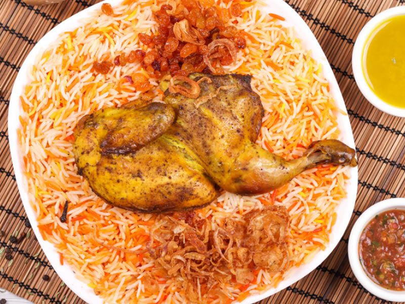 1/2 Chicken Mandi With Biryani Rice