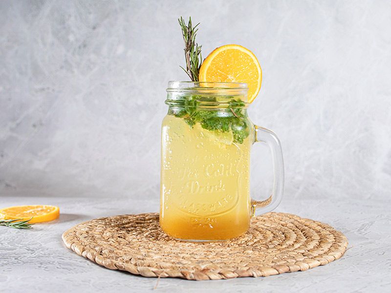 Orange With Peach Mojito