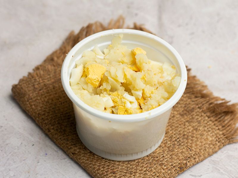 Mashed Potatoes With Egg Box