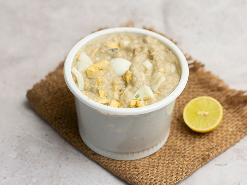 Box Of Baba Ghannoug On Eggs