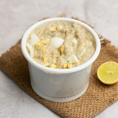 Box Of Baba Ghannoug On Eggs