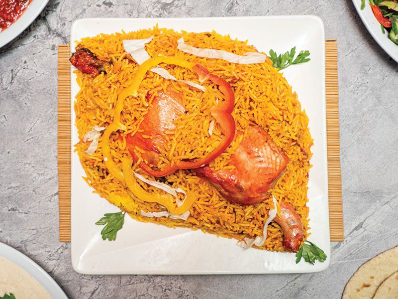 Spicy half chicken with Kabsa