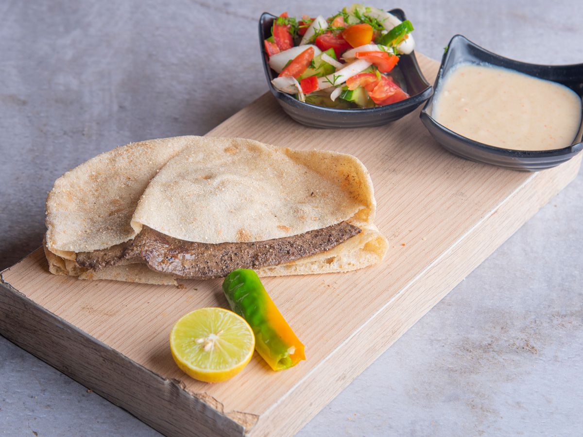 Grilled Liver Sandwich Baladi