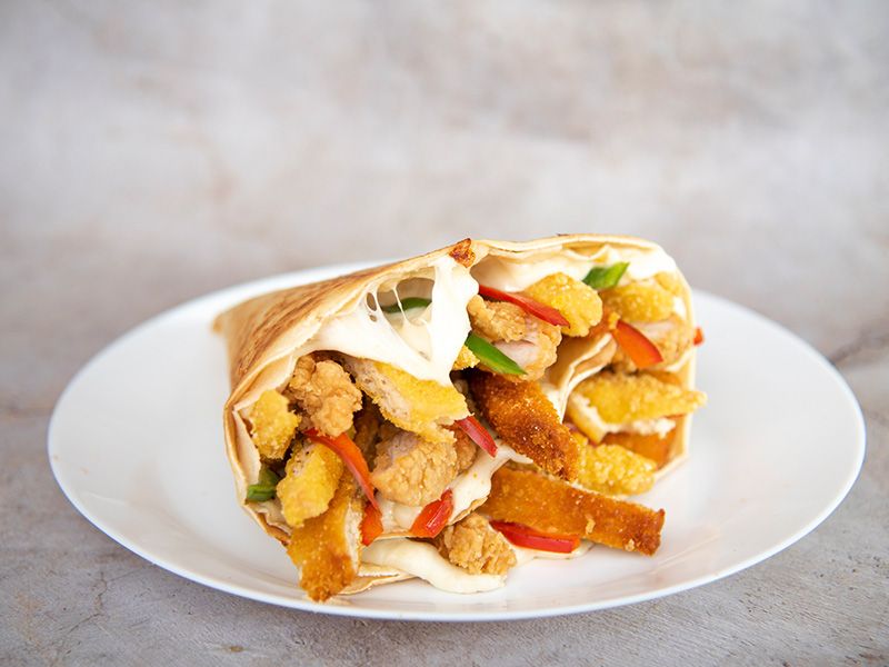 Mix Chicken Nuggets Crepe